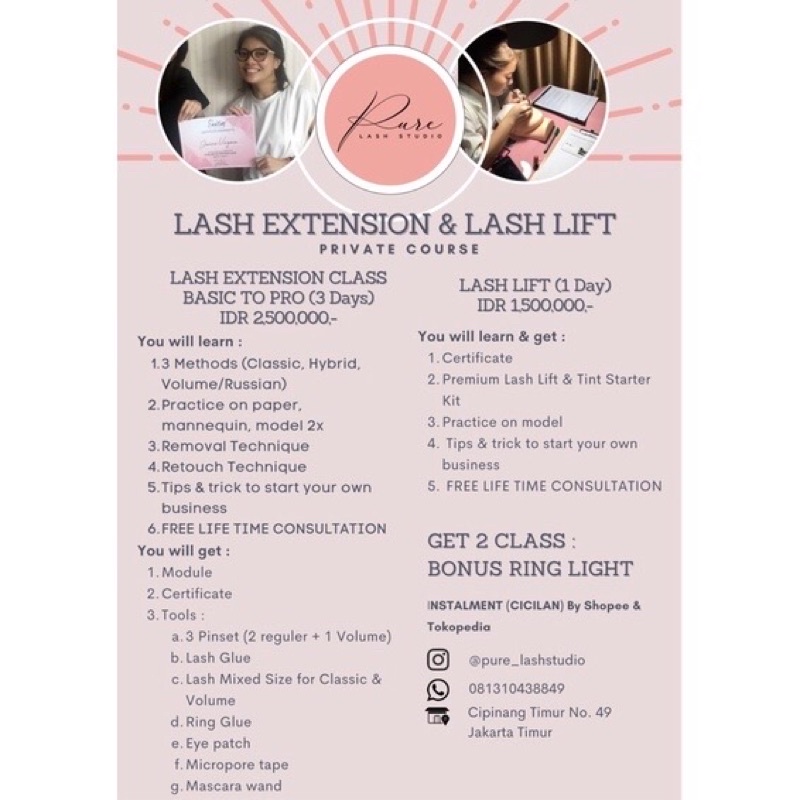 Lash Lift Kit Paket Lengkap Kursus Lash Lift
