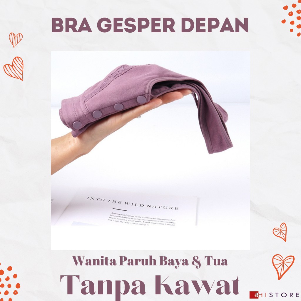 [HI] Bra Seamless Push Up Nirkabel Gesper Depan 2081 Wanita Paruh Baya dan Tua