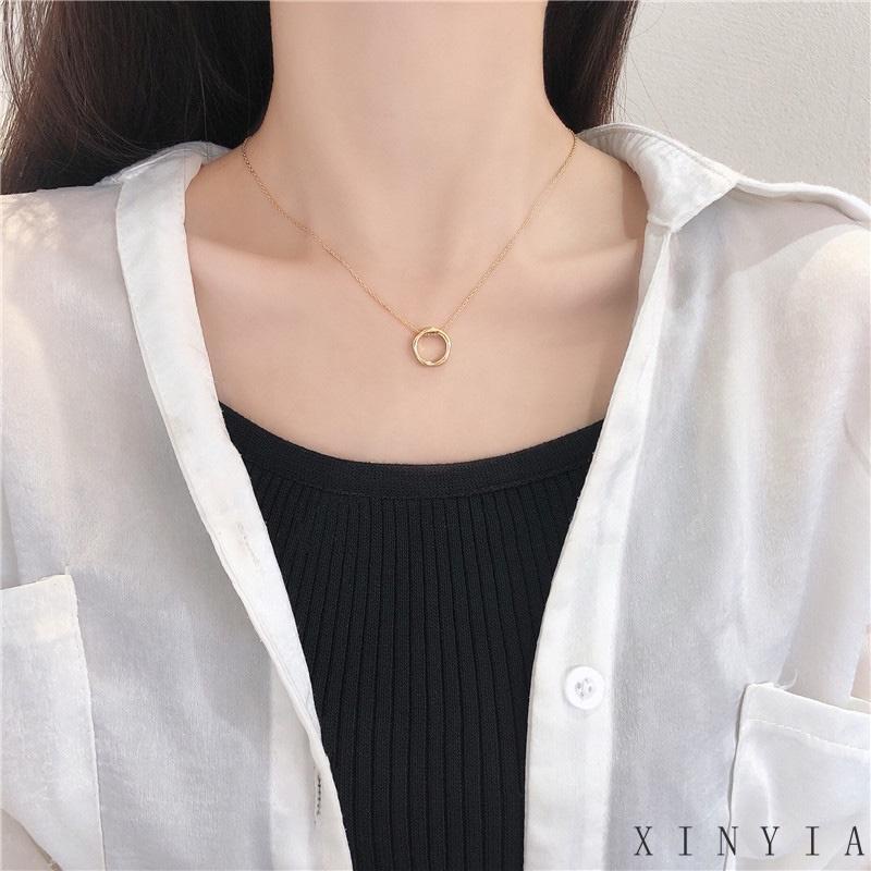 Xia.id Kalung Rantai Clavicle Desain Simple Aksesoris Wanita