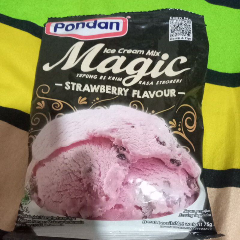 

tepung es krim magic pondan rasa strawbery paling murah