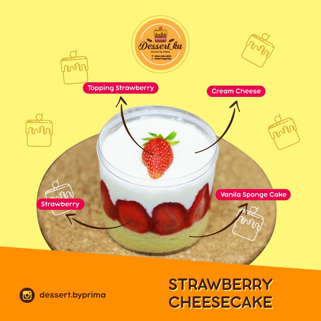

STRAWBERRY CHEESECAKE DESSERT CUP / CHEESECAKE / DESSERT MINI / DESSERT
