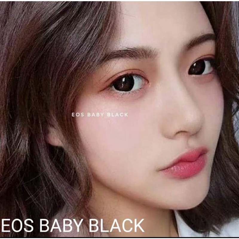 SOFTLENS EOS BABY BLACK HITAM NORMAL MINUS s.d 10.00 Softlen Minus Tinggi Dia.15mm Made In Korea