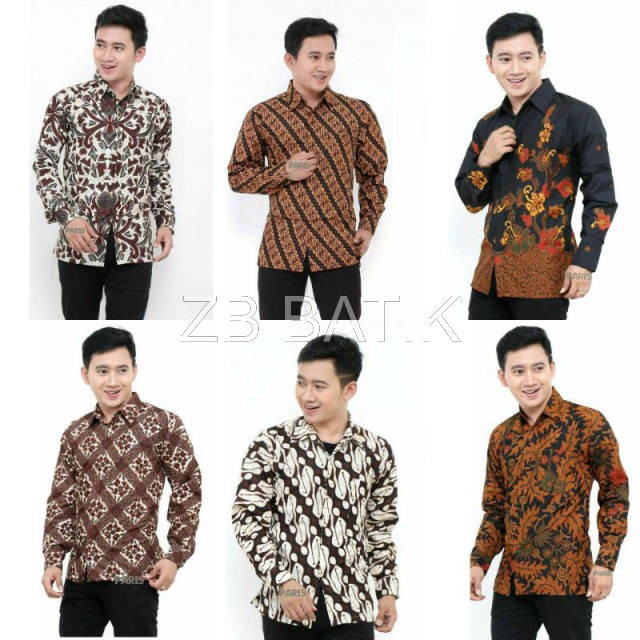 Kemeja Batik UNGGUL JAYA PREMIUM - Baju BATIK PRIA SIZE M L XL XXL  Hem Lengan Panjang