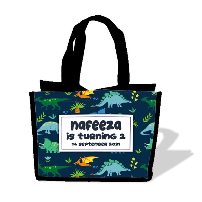 Tas Ulang Tahun Tas Souvenir Goodiebag Tas Bag Custom Foto Logo dan Nama