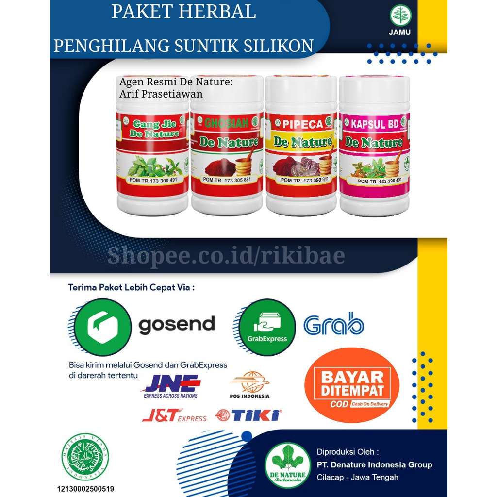 Asli De Nature- 1 Paket Penghilang Suntik Silikon-Minyak Kemiri Pada Kelamin Pria Manjur Tanpa Efek 