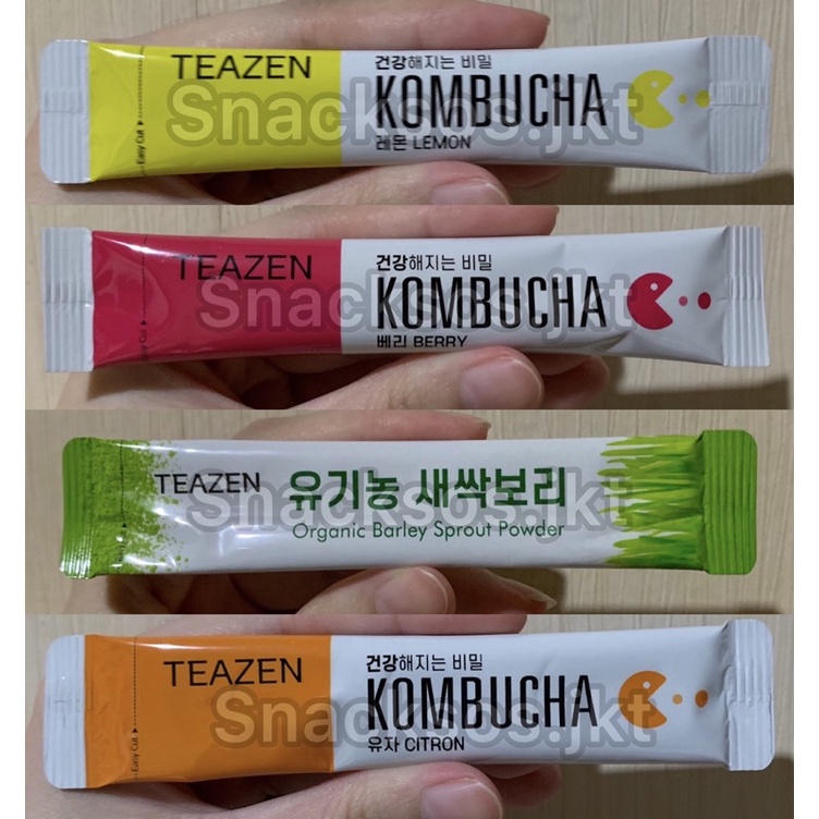 

[SACHET] TEAZEN KOMBUCHA LEMON / CITRON / BERRY / ORGANIC BARLEY SPROUT POWDER KOREA