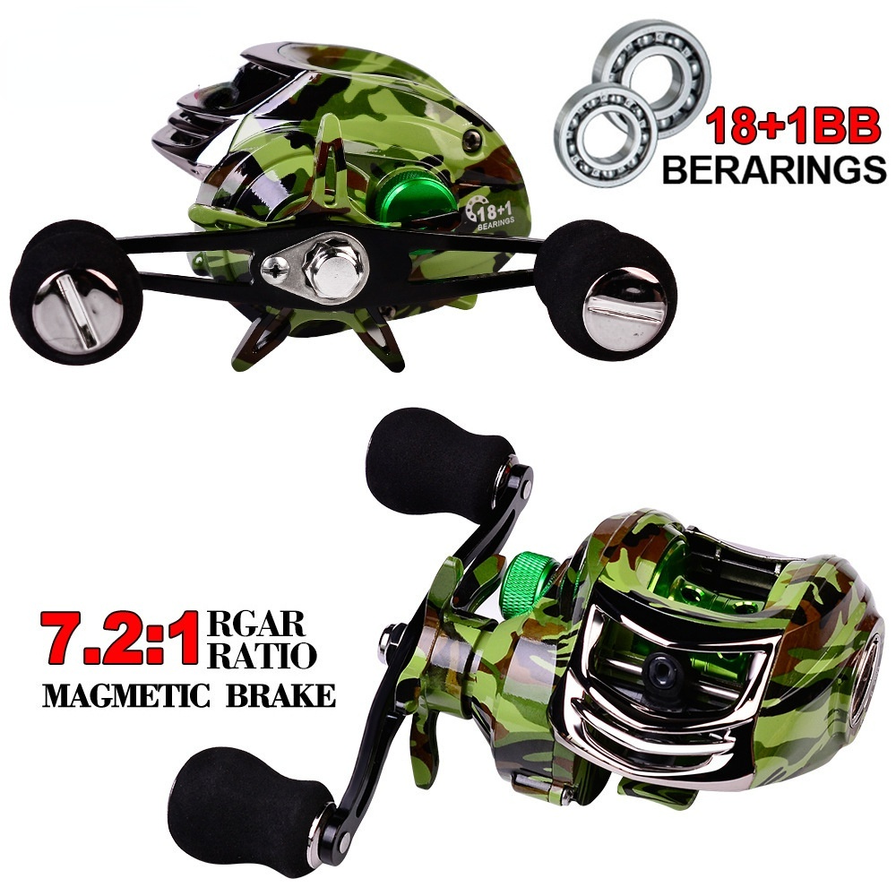 Reel Pancing 18 + 1BB Dengan Rem Magnetik Untuk Memancing Di Air Tawar / Asin