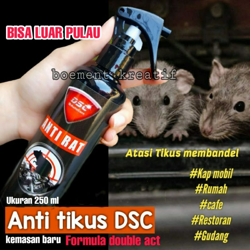 Pengusir tikus kap mesin mobil/Anti rat DSC isi 250 ML New kemasan double act