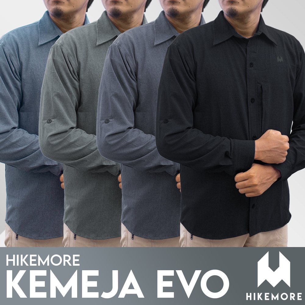 Hikemore Evo Kemeja Lengan Panjang Outdoor PDL Lapangan Quickdry Dry Fit Original