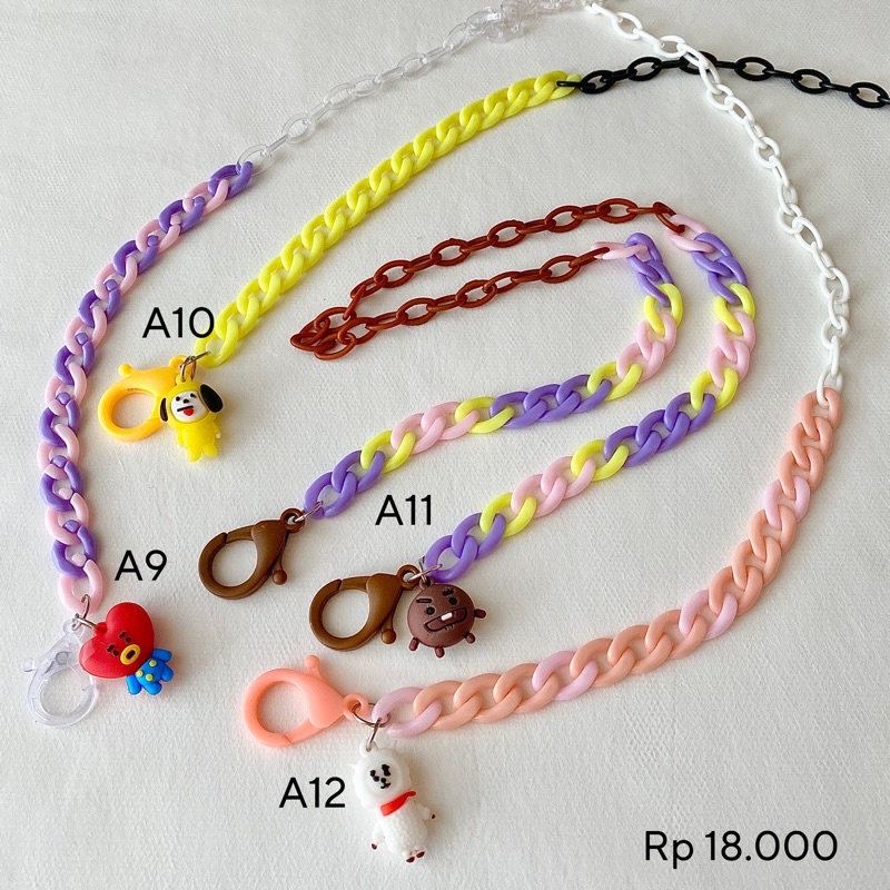 Tali masker strap masker anak BT21 rantai gepeng