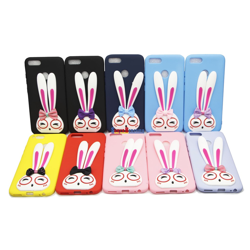 Sarung Softcase Silikon 3D Karakter Rabbit Stand Xiaomi Mi A1 - 5X
