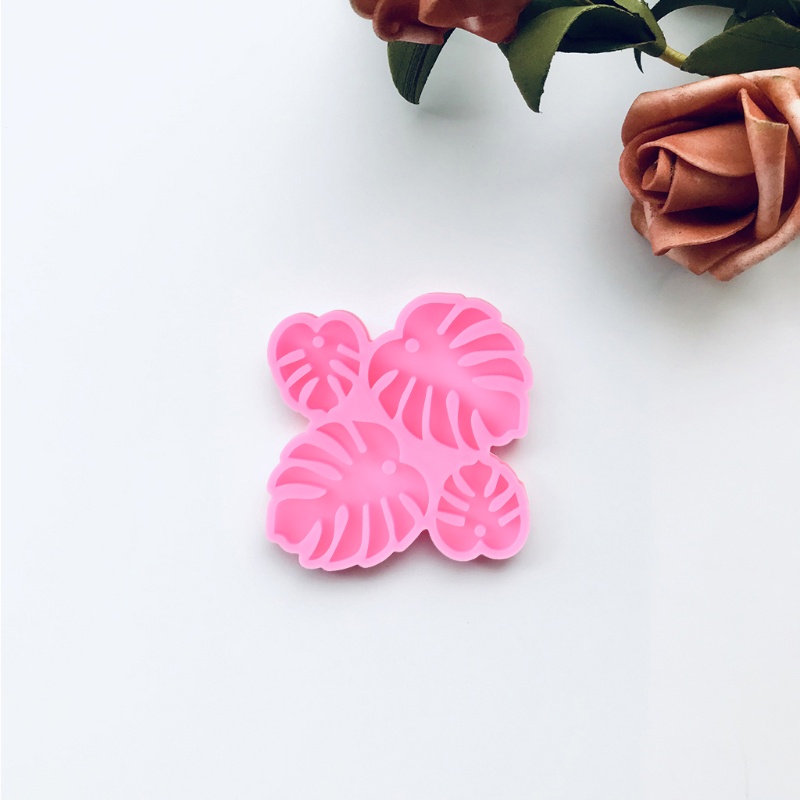 SIY  Monstera Leaves Ear Studs Silicone Mold is Suitable for Resin Epoxy Resin Diy Craft Pendant Earrings Jewelry Making