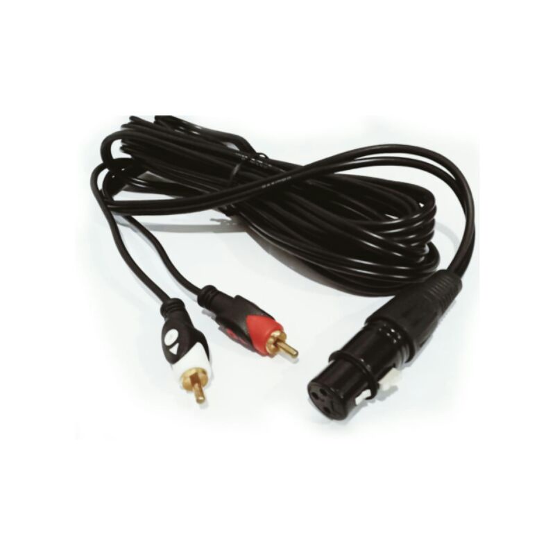 xlr canon kabel 3m 5m female to 2 rca male 3 pin amplifier mixing mixer socket plug console konsol s