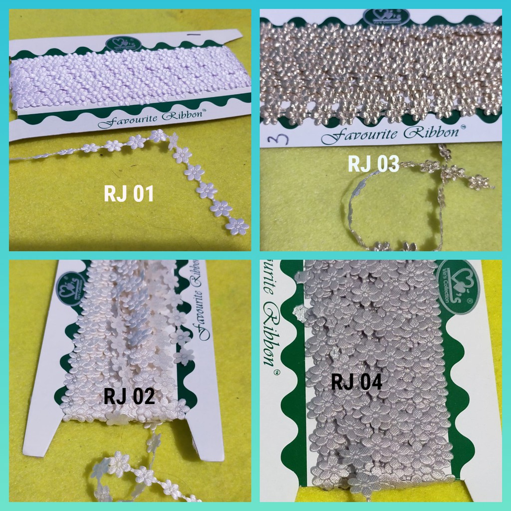 Renda jasmine melati meteran murah-per meter renda bordir melati