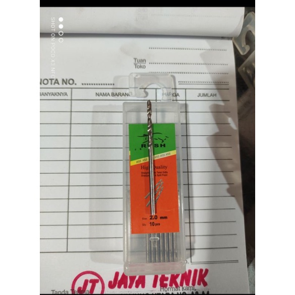 mata bor besi dan kayu 2mm rush harga satuan/pc