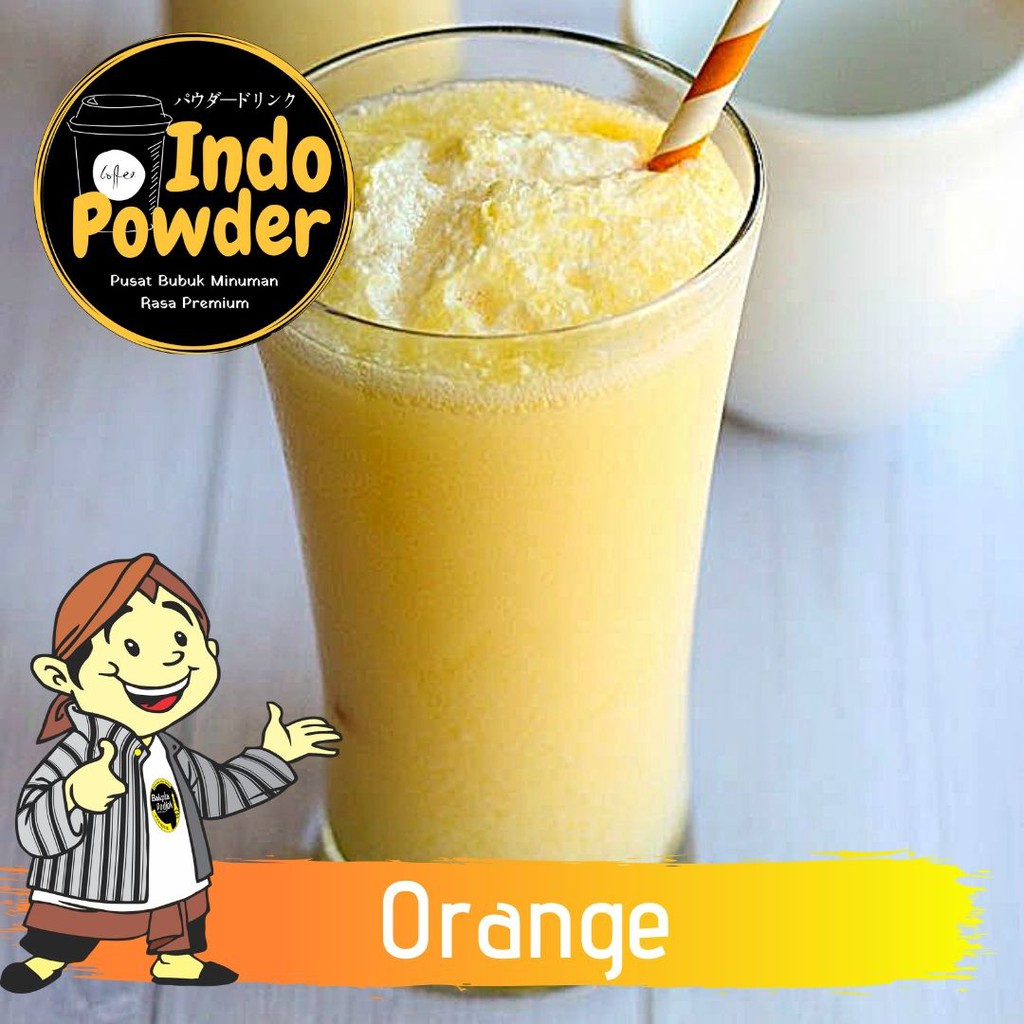 Bubuk Minuman rasa Orange 1Kg - Bubuk Minuman Orange 1Kg - Orange milk shake 1Kg- Bubuk Minuman Rasa