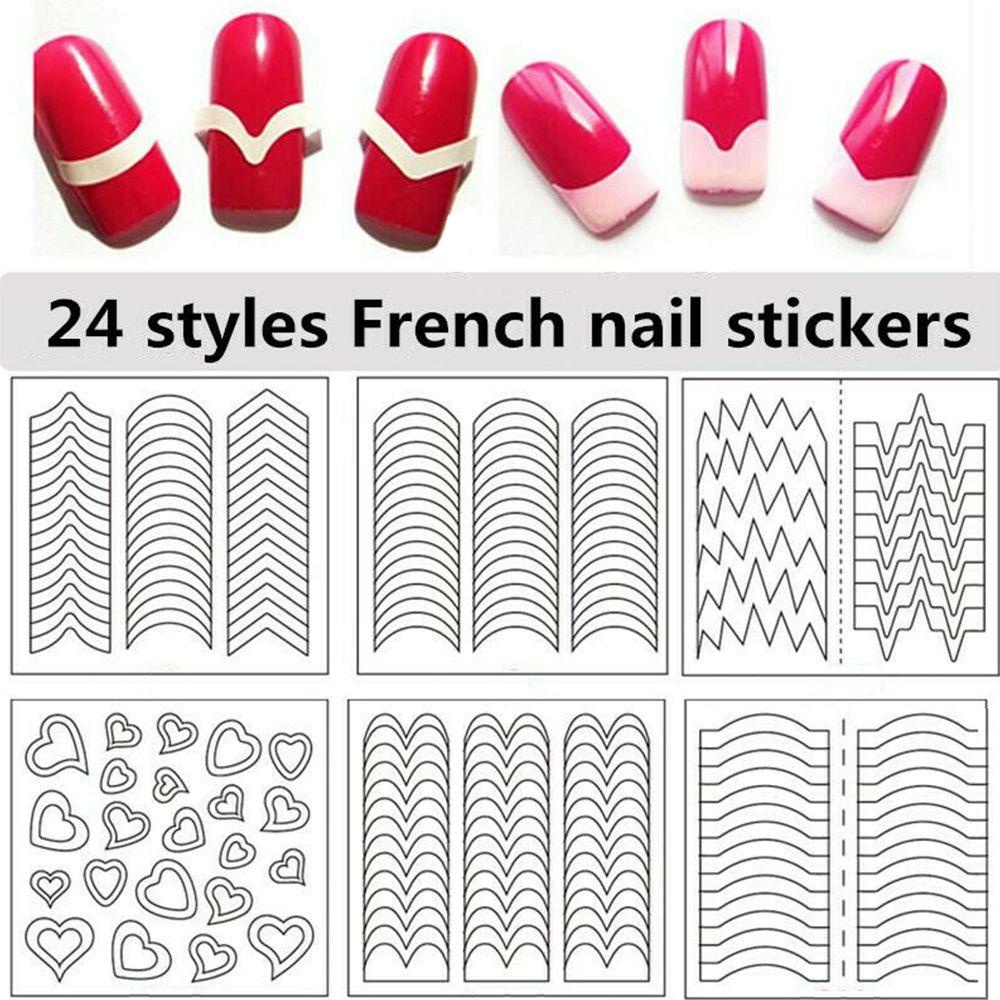 Preva Inkjet Template Stiker Kuku Alat Kecantikan Stiker Nail Art Bentuk Manicure