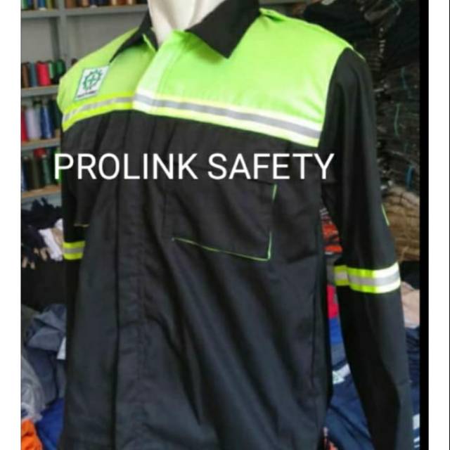 SERAGAM BAJU SAFETY DONGKER HIJAU PUPUS RESLETING