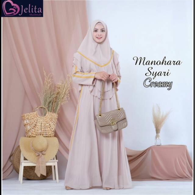 Gamis Manohara Syari by jelita muslimah ( jelgant )