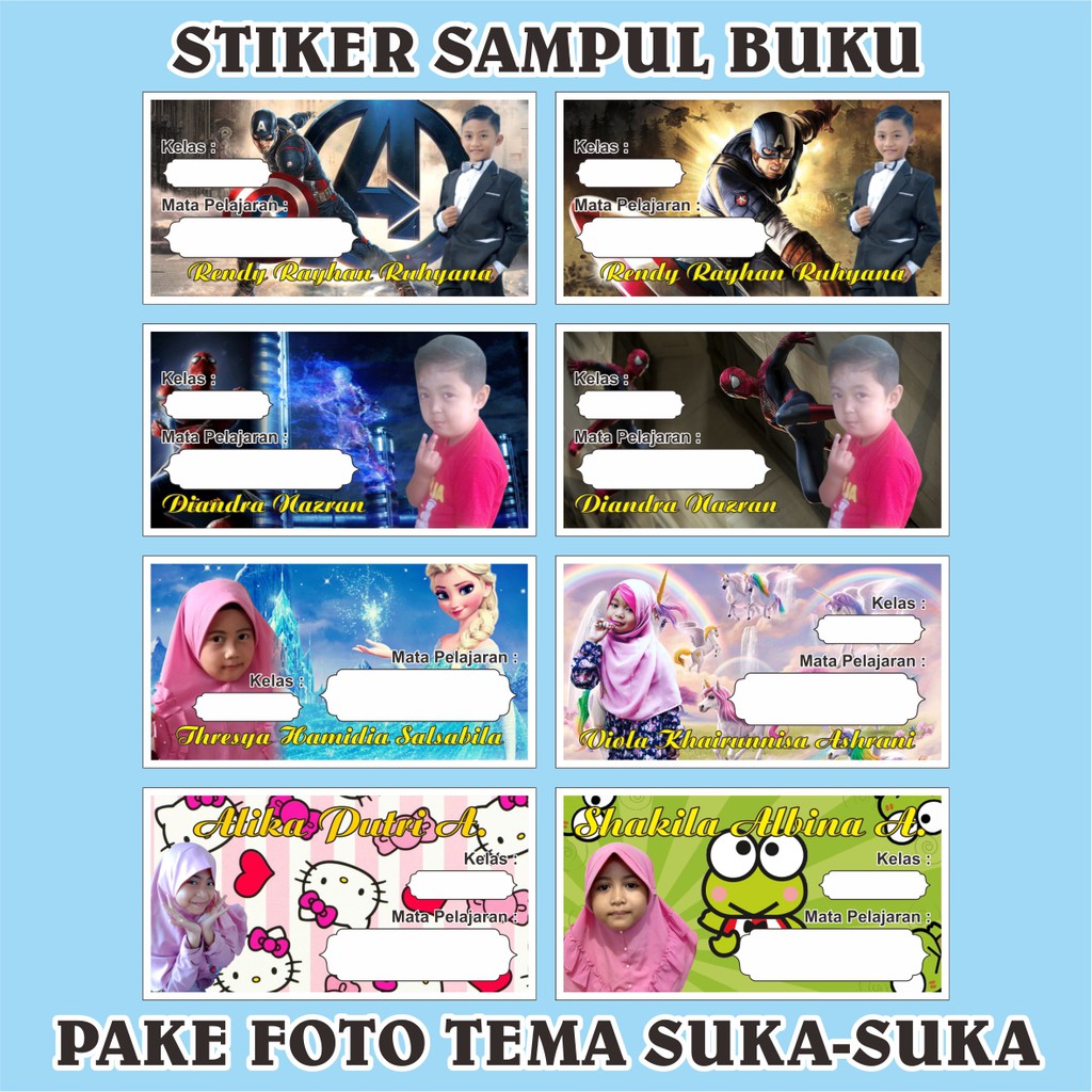 

Label Stiker Mata Pelajaran Custom Bisa Tambah Nama dan Pakai Foto Tema Suka-suka