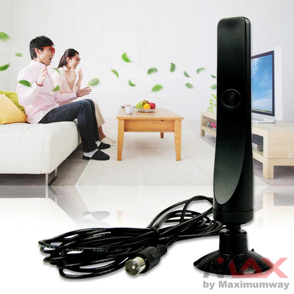 YCDC Antena TV Digital Indoor DVB-T2 High Gain Antenna Televisi Indoor dalam Rumah Sinyal Channel VHF UHF Bisa untuk TV non Digital, TV Tabung, TV Lcd, TVBOX, Receiver Digital, Set Top Box Digital, Android TV, Smart TV, Android TV