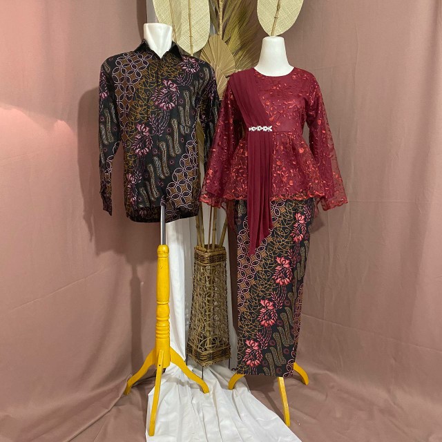Maura Couple - Sania Ruffle Batik Couple Ori Ndoro Jowi Dnt Garansi Termurah Shopee - Batik Modern