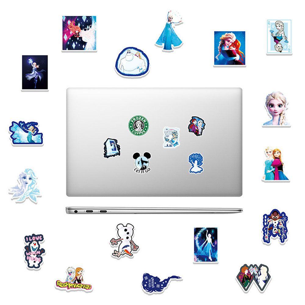 Agustinina Frozen Stiker DIY Label Kartun Anime Klasik Gitar Motor Bagasi Frozen Skateboard Animel Stickers