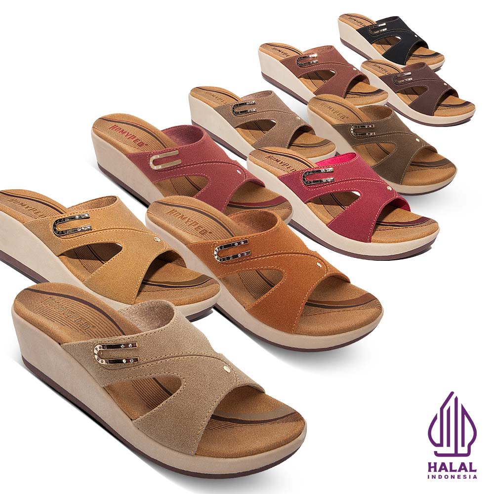 WF35RF Homyped Ayana N65 Sandal Wedges Wanita