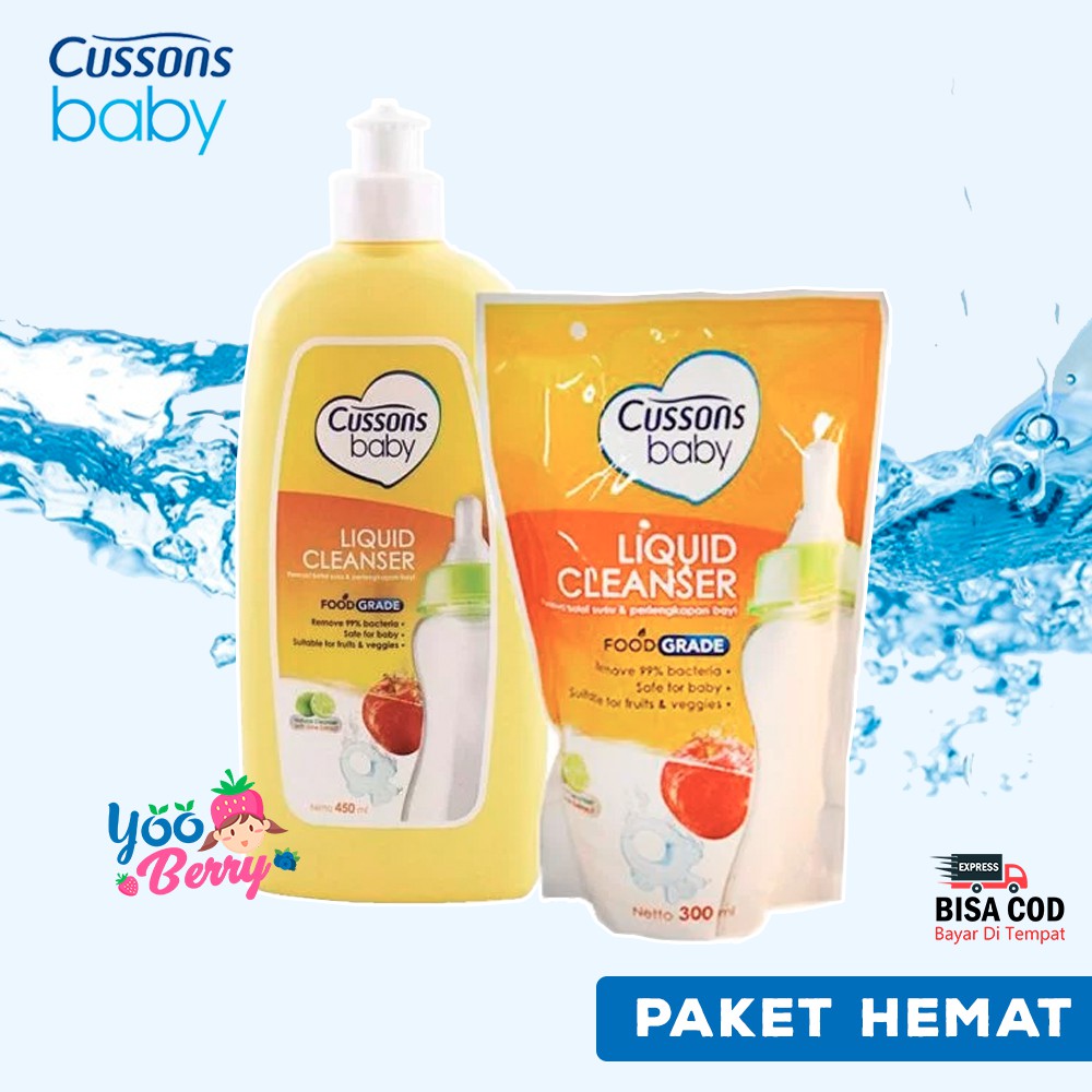 Cussons Baby Paket Liquid Cleanser Botol 450 Ml Gratis Refill 300 Ml ...