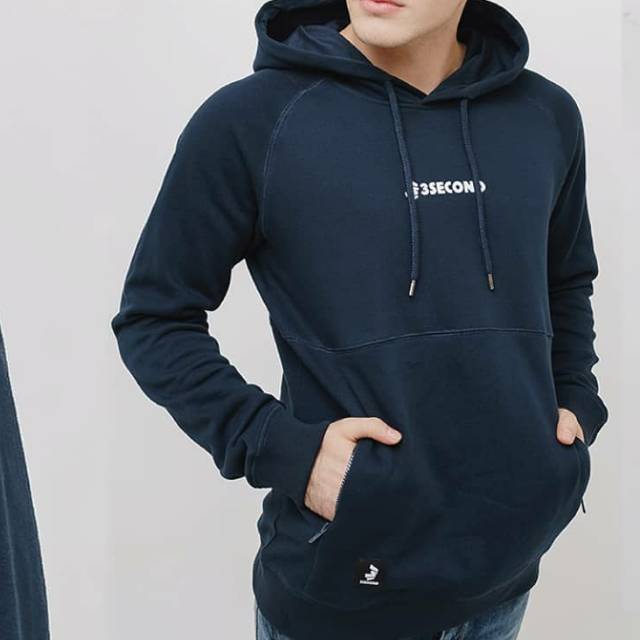 3Second Sweater Hoodie tangan panjang sweater pria