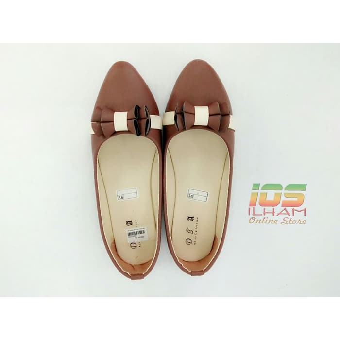 D&amp;A Cokelat Sepatu Balet Wanita Size 36-40