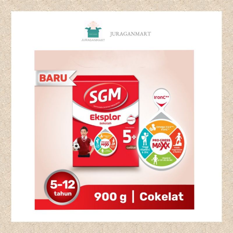 

SGM Eksplor 5+ Cokelat ProGress Maxx Susu Pertumbuhan Anak Usia Sekolah 0.9Kg | Juraganmart