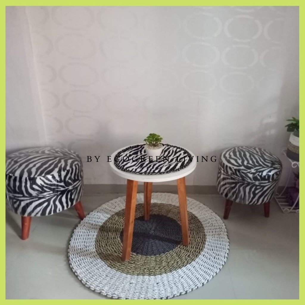 RUG SEAGRASS / KARPET BULAN / TIKAR BULAT / KARPET ANYAMAN MANTUL TERMURAH LEBAY