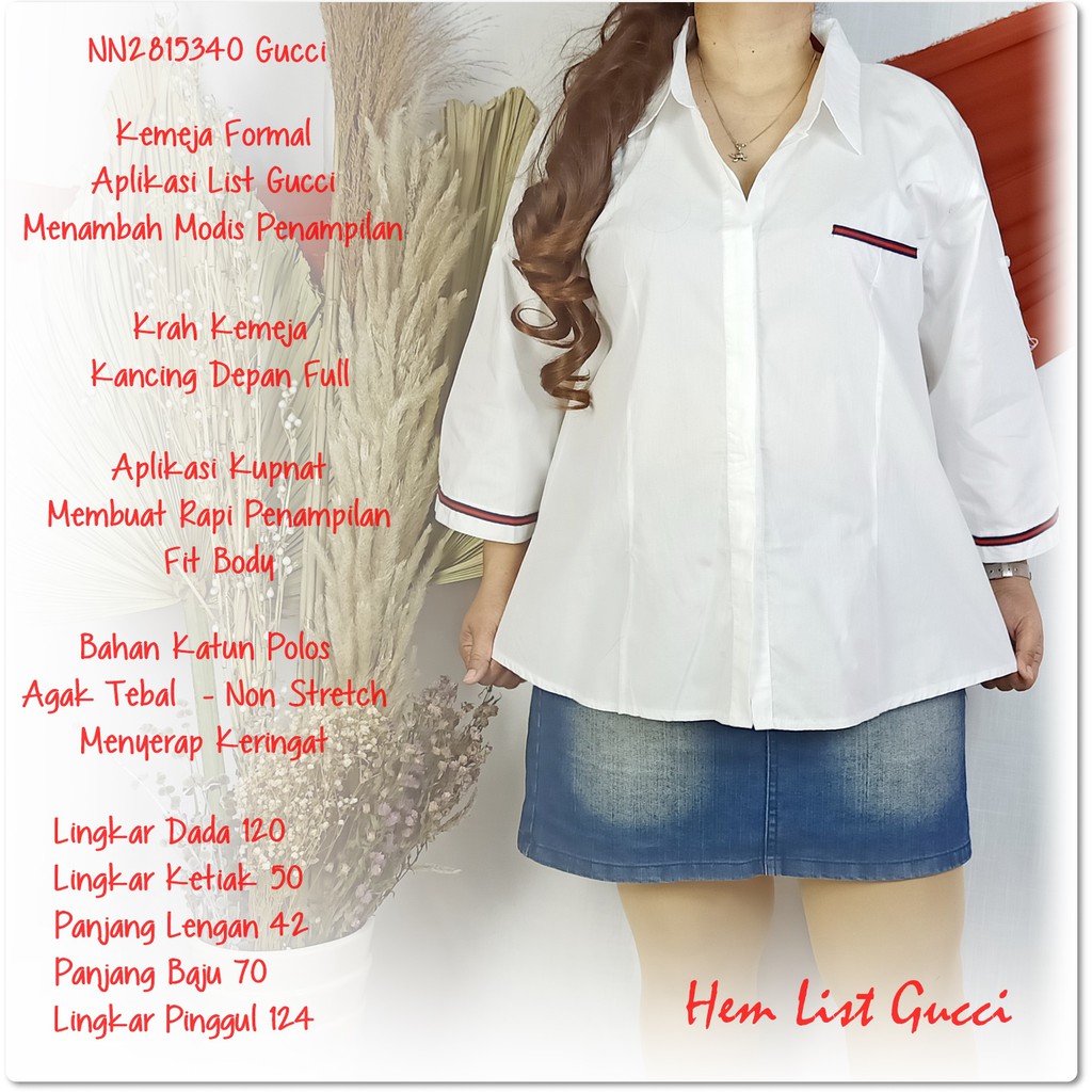 Kemeja Wanita Kemeja Jumbo Atasan Wanita Jumbo Big Size
