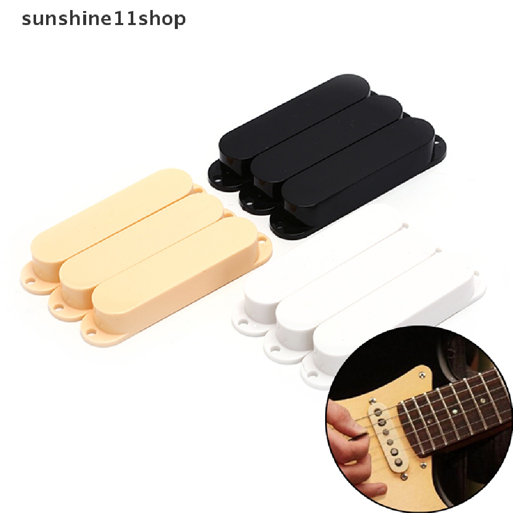 Sho 3pcs Cover Pickup Single Coil Bahan Plastik Untuk Gitar Elektrik