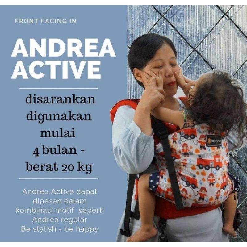 BABY CARIER ANDREA SSC-GENDONGAN BAYI ANDREA ACTIVE/GENDONGAN BAYI HADAP DEPAN