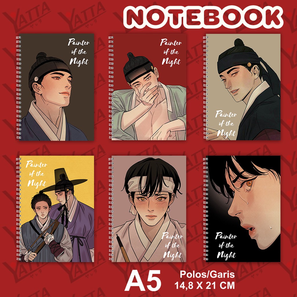 

Notebook Anime ukuran A5 14,6 cm x 21 cm Painter of the Night YOTAKUSHOP