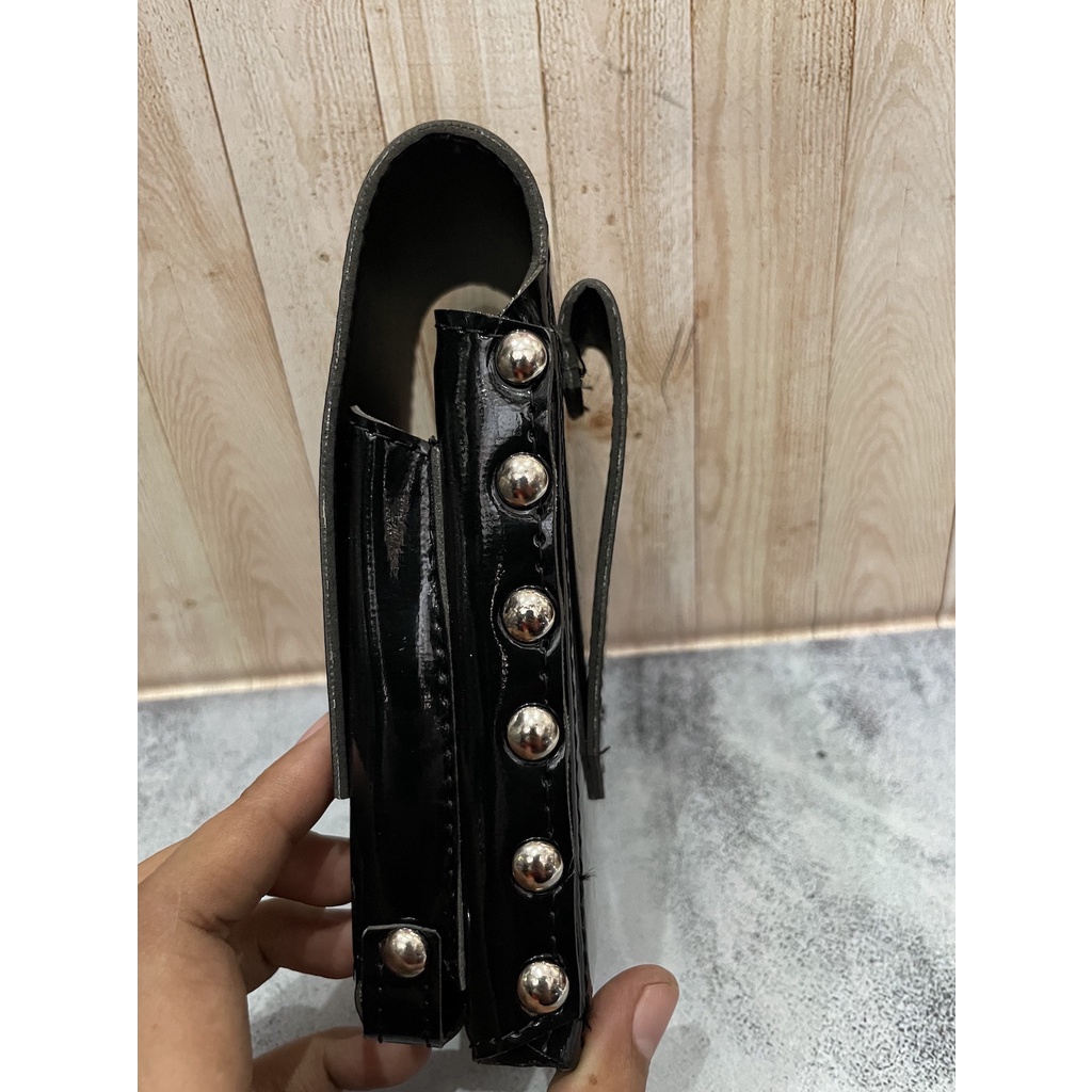 Sarung HP Harley Davidson | Tempat HP Kulit Hitam | Kotak HP Kulit