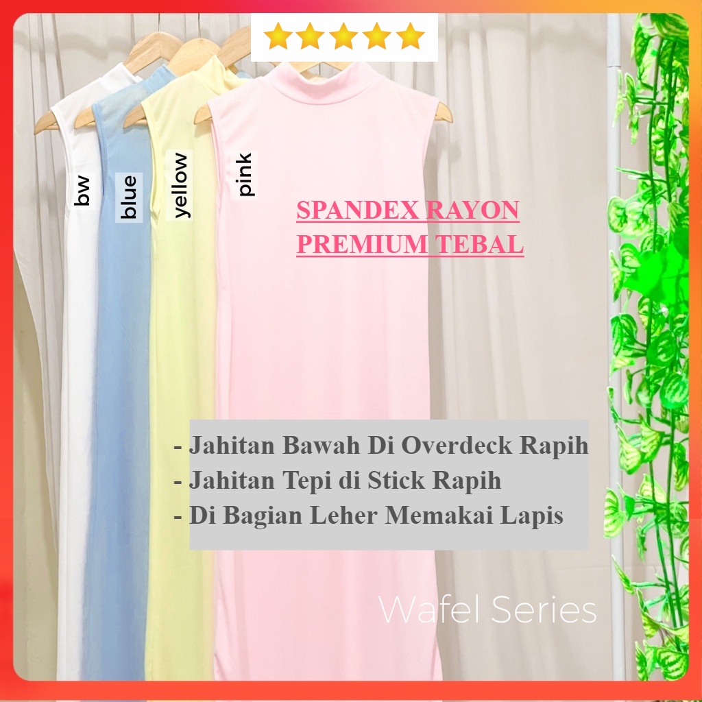 Iner Inner Dress Tanpa Lengan Span Jumbo Premium Spandek Rayon Baju Daleman Gamis Terbaru2022 Lebara