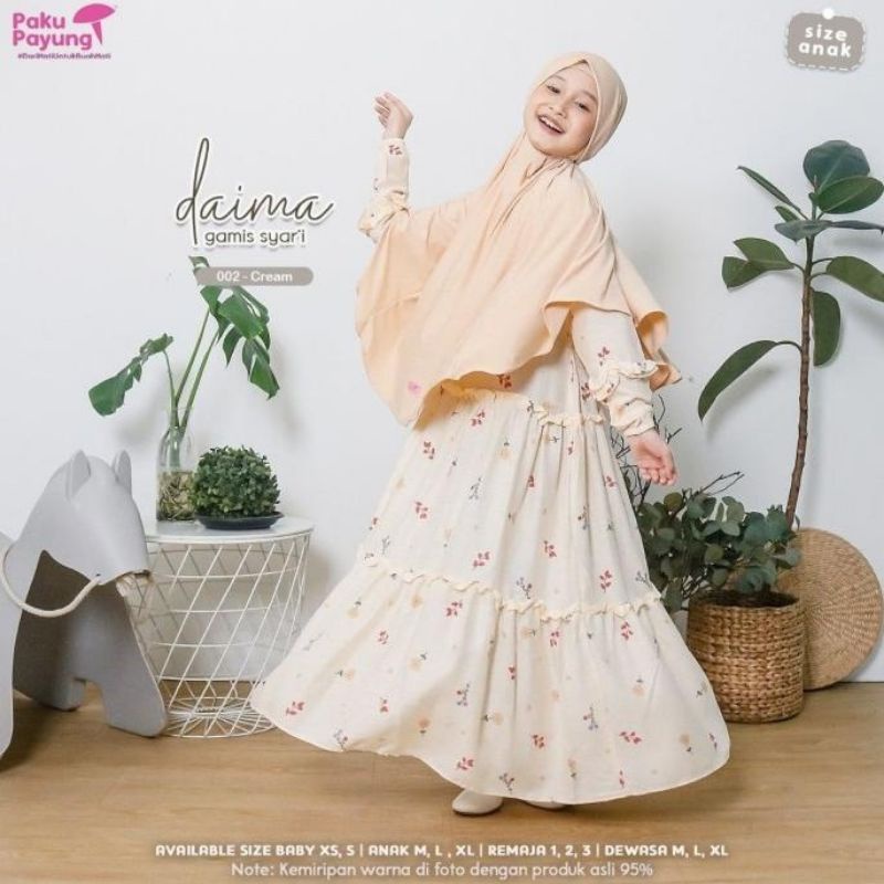 Gamis Anak Perempuan Paku Payung Daima Series