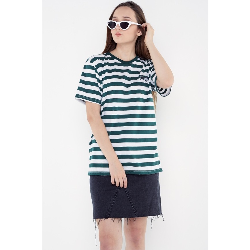 Erigo T-Shirt Basic Stripe Green
