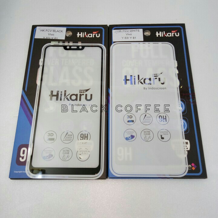 Tempered glass full vivo Y81 Y83 2018 screen guard Hikaru FCV