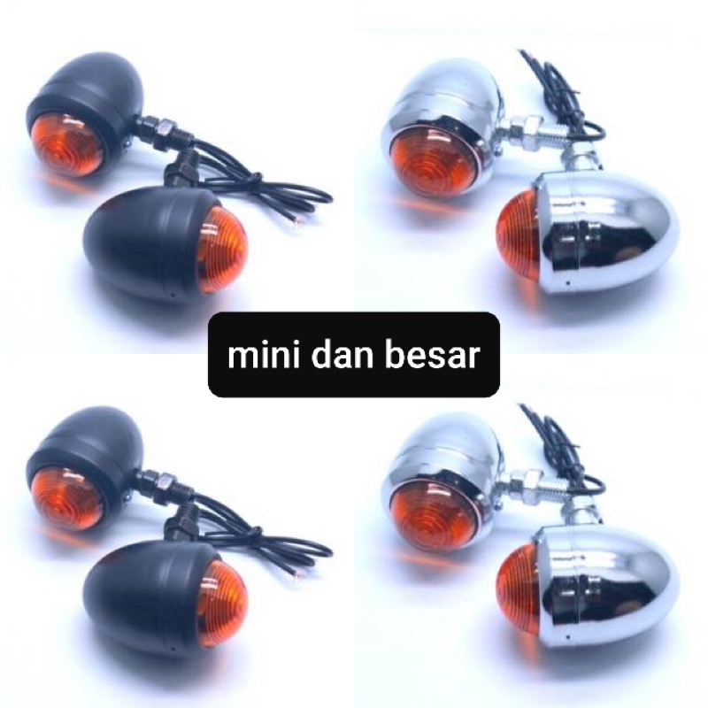 Sen acipi bulat besi crome/hitam (mini/besar)