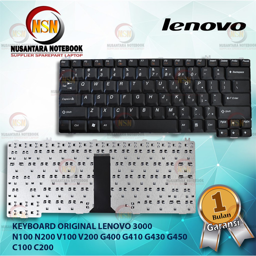 Keyboard Original Lenovo 3000 N100 N200 V100 V200 G400 G410 G430 G450