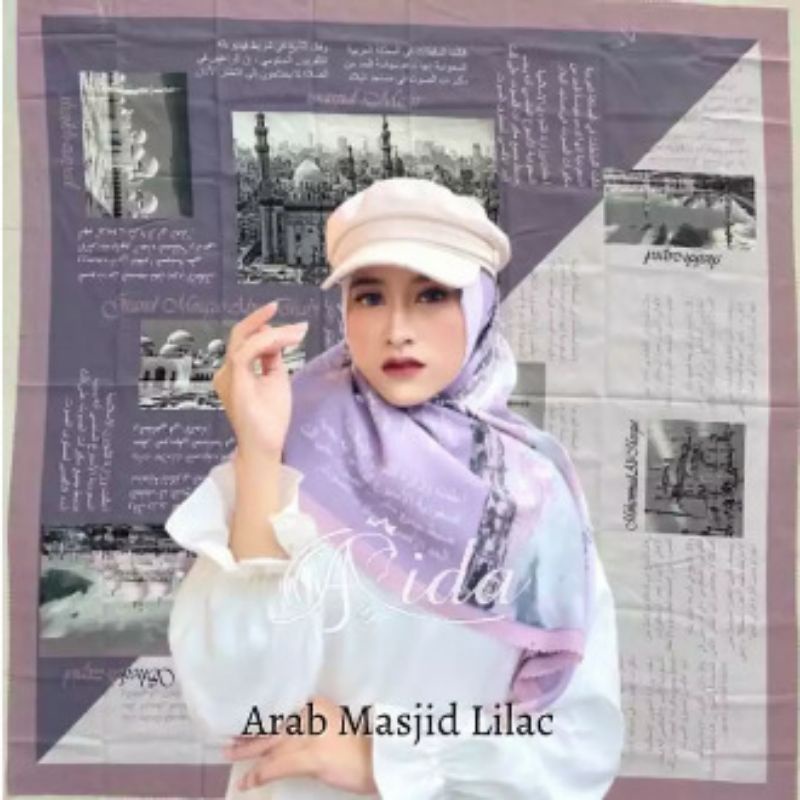 KERUDUNG SEGI 4 MOTIF MESJID ARAB