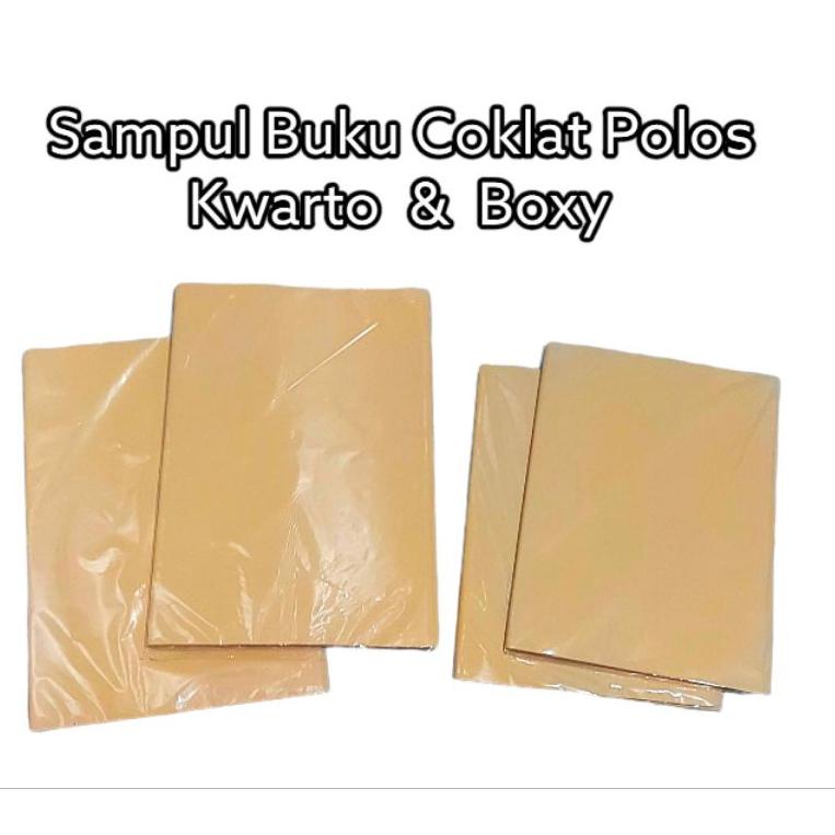

(F9D8) ★ SAMPUL BUKU COKLAT POLOS ISI 20 LEMBAR UKURAN KWARTO DAN BOXY //Stok@banyak