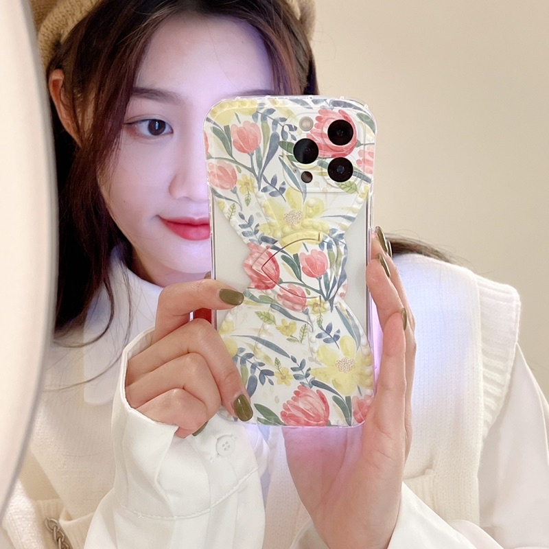 Colorful Flower Bow Softcase Casing Case iphone XS XS Max XR 11 Pro Max 12 Pro Max 13 Pro Max