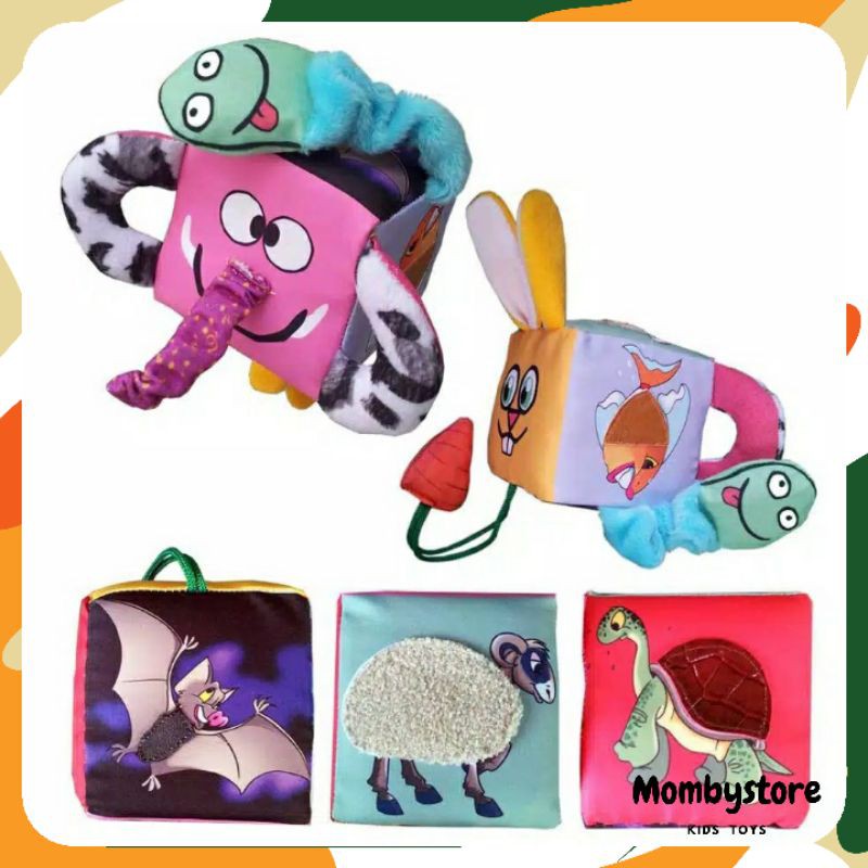 BUKU BANTAL KUBUS SENSORY PLAY / SOFT BOOK SENSORY PLAY MENGENAL HEWAN