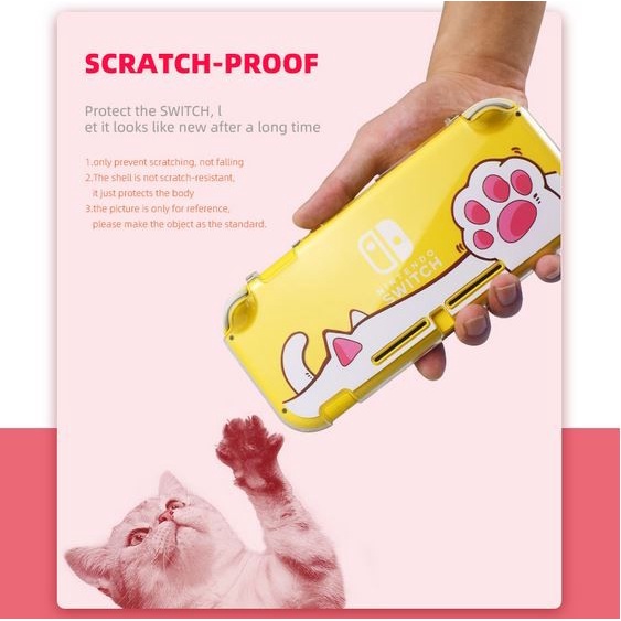 Crystal Protective Case Nintendo Switch Lite Cat Paw