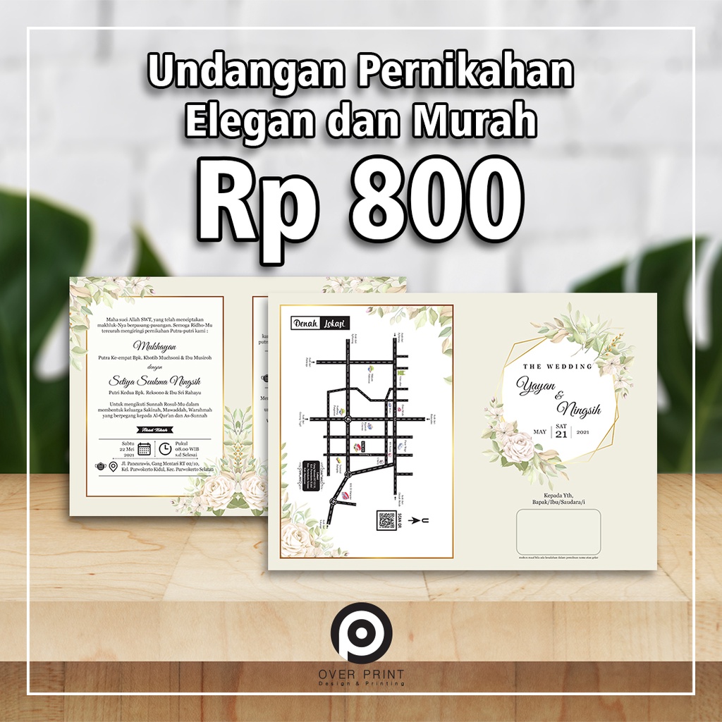 

Undangan Pernikahan Elegan & Murah